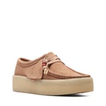 Clarks Wallabee Cup 26173252 Womens Beige Oxfords & Lace Ups Casual Shoes