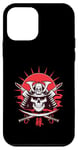 Coque pour iPhone 12 mini Ninja mystérieux au coucher du soleil rouge pour un amateur de ninja