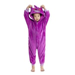 Barn Gengar Kostym Dragkedja Onesie Vinter Varm Cartoon Jumpsuit Pyjamas Sovkläder Loungewear 6-7 Years