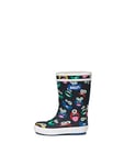 Aigle Lolly Pop Play2 Rain Boot, Multicolor Monsters, 7.5 UK Child