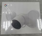 GOOGLE NEST CAM WITH FLOODLIGHT & NIGHT VISION SECURITY CAMERA GA02411-US SNOW