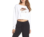 NIKE Air Rally Sweatshirt Women's Sweatshirt - White/Black/Rose Gold, X-Large