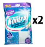 2 x Kontrol Hanging Dehumidifier Lavender Scent Absorbs Damp Ideal For Wardrobes