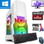 Mega Fast AMD Dual Core 8GB 1TB Gaming PC Computer WIFI Windows 10 Bundle Forcew