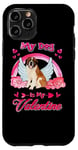 iPhone 11 Pro My Dog Is My Valentine Funny St Bernard Dog Valentines Day Case