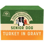 James Wellbeloved Senior Turkey in Gravy 10 Pouches, Hypoallergenic Wet Dog Food, Pack of 1 (10x150 g)