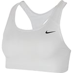 NIKE Women's Nike Swoosh Not Padded Medium Support Sports Bra, White/(Black), S UK