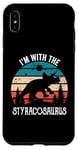 iPhone XS Max I'm With The Dinosaur Styracosaurus, Retro Dino Gifts Kids Case