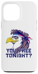 Coque pour iPhone 13 Pro Max You Free Tonight ? Funny Eagle Freedom 4th USA Meme