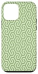 iPhone 12 mini Sage Green Interlocking Geometric Line Abstract Pattern Case