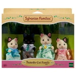 SYLVANIAN FAMILIES - Le Village - La Famille Chat Bicolore - 5181 - Famille 4 Figurines - Mini Poupées