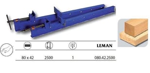 Serre-joint dormant section 80 x 42 mm - L. 2500 mm - 080.42.2500 - Leman