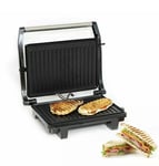 Geepas Stainless Steel Healthy Grill Non Stick 1000W Toaster Sandwich Panini