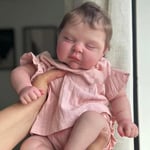 Poupées Reborn Fille Réaliste Nouveau-né Poupee Reborn Fille Faite à La Main Bébé Poupée Corps en Tissu Doux Poupées Réincarnées Ressemble au Toucher à Une Vraie Poupée Yeux Fermés 20 Pouces