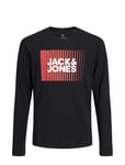 Jack & J S Jjecorp Logo Tee Play Ls O-Neck Noos Jnr Svart