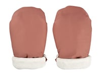 BÉABA, Moufles/Gants/Protège Mains Poussette, Protection Pluie/Neige, Attaches par zip, Ultra Chaude, Doux, Doublée Polaire, Coupe-vent, Imperméable, Respirante, Terracotta