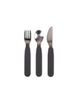 Filibabba Silicone cutlery set - Stone Grey