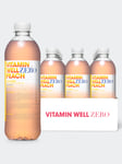 Vitamin Well Zero Peach 12-pack, Sockerfri Vitamindryck