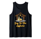 Joy To The World Christmas Nativity Christian Birth Of Jesus Tank Top