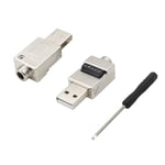 RIIEYOCA Adaptateur USB Type A 5 Broches mâle sans Soudure, supporte la Charge 5V2A, pour l'expansion des Ports USB, Tournevis de Distribution (2-Pack)