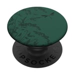 PopSockets Phone Pop Out Holder,Dark Green Floral Cute Flower Dragonfly PopSockets PopGrip - Support et Grip pour Smartphone/Tablette avec un Top Interchangeable