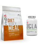 PhD Diet Whey Protein Powder MRP 770g Salted Caramel + PhD CLA 90 Soft Gels