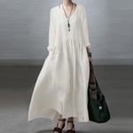 UK Womens Autumn Baggy Kaftan Shirt Dress Ladies Casual Tunic Loose Maxi Dresses