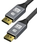 DisplayPort 1.4 kabel - 8K - 60 Hz - Grå - 3 m