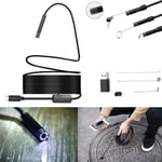 Megapixels Hd Usb C Endoscope Type Borescope Inspection Camera Semi-rigid 5m