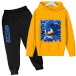 Barn Tonåringar Sonic The Hedgehog Hoodie Pullover tränings overall gul yellow 5-6 years old/120cm