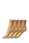 Åhléns Ankelsockor 20 den, matt, 4-pack Beige