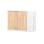 Armoire Murale, Placard de Rangement, 2 Portes, étagère latérale, BZR144-WN, SoBuy