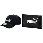 PUMAPUMA Unisex Ess Cap, Black (Black/No.1), One Size & Unisex Adult Phase Wallet Purse - Black, OSFA, one sizePUMA