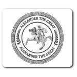 Rectangle Mouse Mat BW - Alexander The Great King Greek  #40114