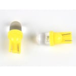 T10 W5W gul orange LED med 1 flux LED-chip 12V DC 2-pack