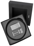 Hugo Boss Giaco Leather 4in1 Belt & Double Buckle Reversible GIFT SET Box ITALY