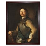 Artery8 Peter The Great Tsar Of Russia Portrait Painting Art Print Framed Poster Wall Decor 12x16 inch