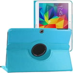 Coque Pour Samsung Galaxy Tab 4 10.1 Smt530, T533 T531 T535, Etui Rotatif 360, Housse Protection Pu Cuir, Bleu