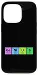 Coque pour iPhone 13 Pro GENIUS Tableau périodique Science Cadeau STEM Lab Chimiste Elements