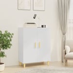 Buffet Bahut Meuble de rangement Commode Blanc brillant 70x34x90 cm Bois d'ingénierie 90574