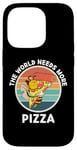 iPhone 14 Pro Retro Bee The World Needs More Pizza Retro Pizza Lover Case