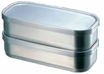 Aizawa Long Square Shape Lunch Box Double Bento Japan Import