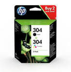 Original HP 304 Black & Colour Ink Cartridge Combo Pack For ENVY 5030 Printer