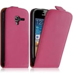 Housse Etui - Samsung - Galaxy Ace 2 - Souple - Rose Fushia - Synthétique