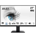 MSI Pro MP273A Écran Bureautique 27" Full HD - Dalle IPS 1920x1080, 100Hz, Confort Oculaire, Montage VESA, Haut-Parleurs Intégrés, Display Kit - HDMI 1.4b, DisplayPort 1.2a, D-Sub/VGA