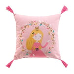 douceur d'intérieur, Coussin Déhoussable (40 x 40 cm) Princesse Licorne, Coton Imprimé