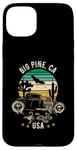 Coque pour iPhone 15 Plus Big Pine California USA Hotrod Design rétro coucher de soleil dans le désert