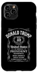 iPhone 11 Pro Whiskey Label Trump 2024 Vote 47 Donald Trump 47th President Case