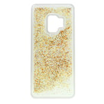 BABACO Coque Samsung S9 Effet Paillettes Liquide Or