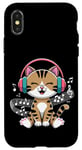 Coque pour iPhone X/XS Music Cats Musical Note Outfit For Musicians Headphone Cat